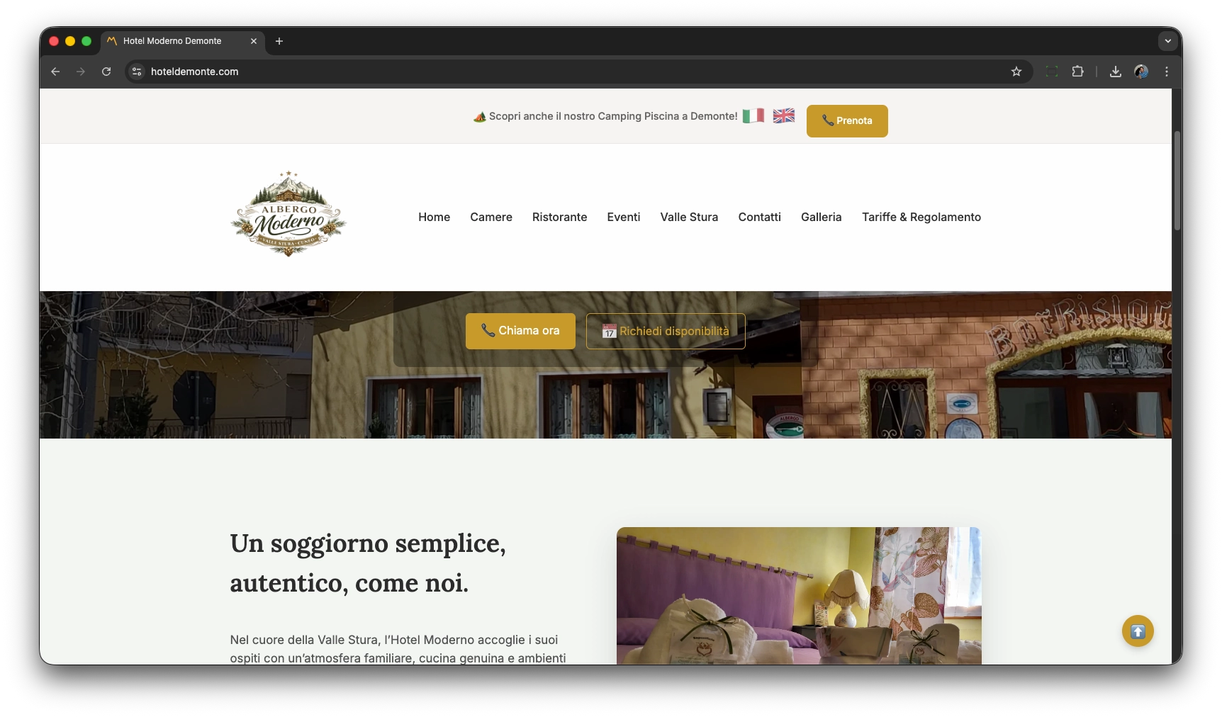 Hotel Moderno Demonte – Sito Web Struttura Ricettiva